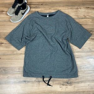 Lululemon‎ Athletica Short Sleeve Athletic Layering Top Drawstring Hem Women's 8